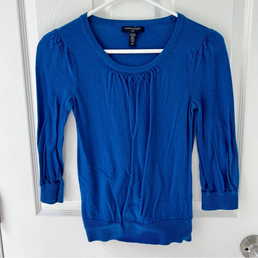 Banana Republic Royal Blue Scoop Neck Sweater